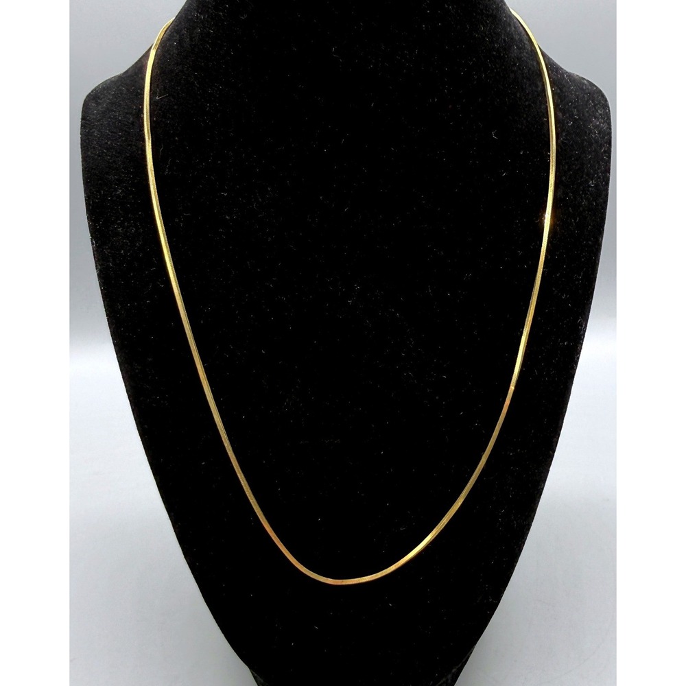 Danecraft Italy 925 Sterling Silver Gold Tone Snake Chain Necklace 18 Inch 4.81g